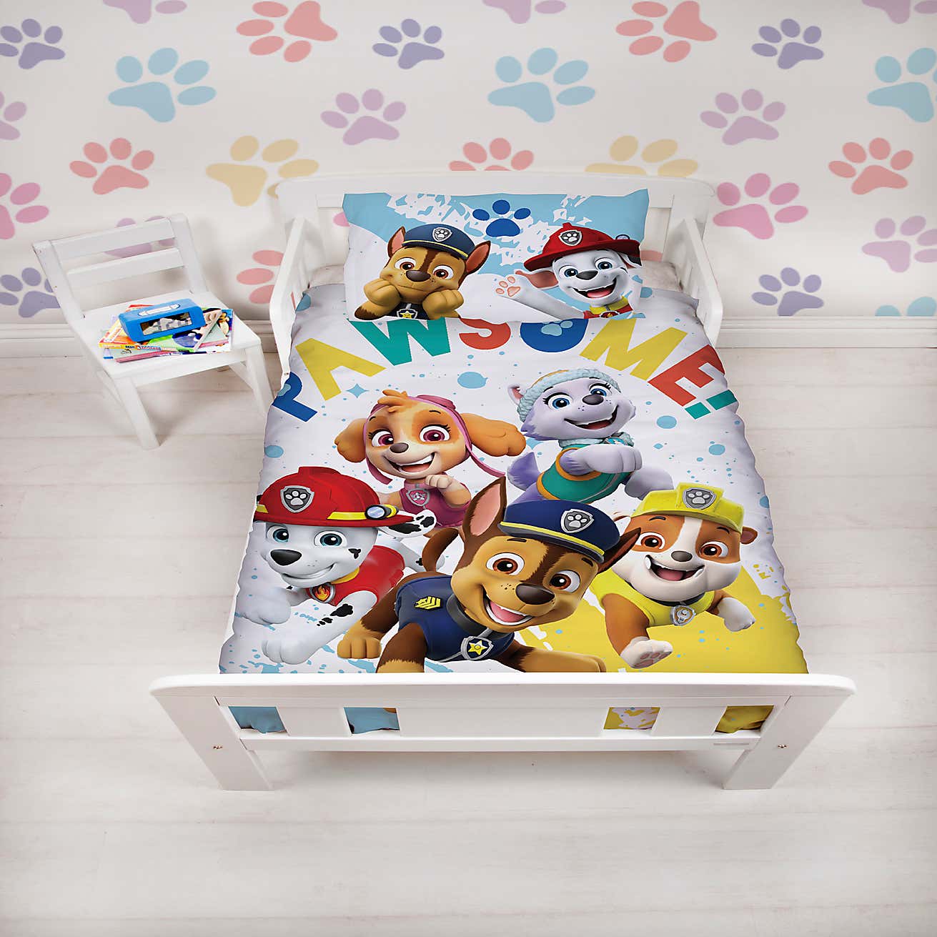Paw Patrol Splodge Toddler Duvet Cover and Pillowcase Set