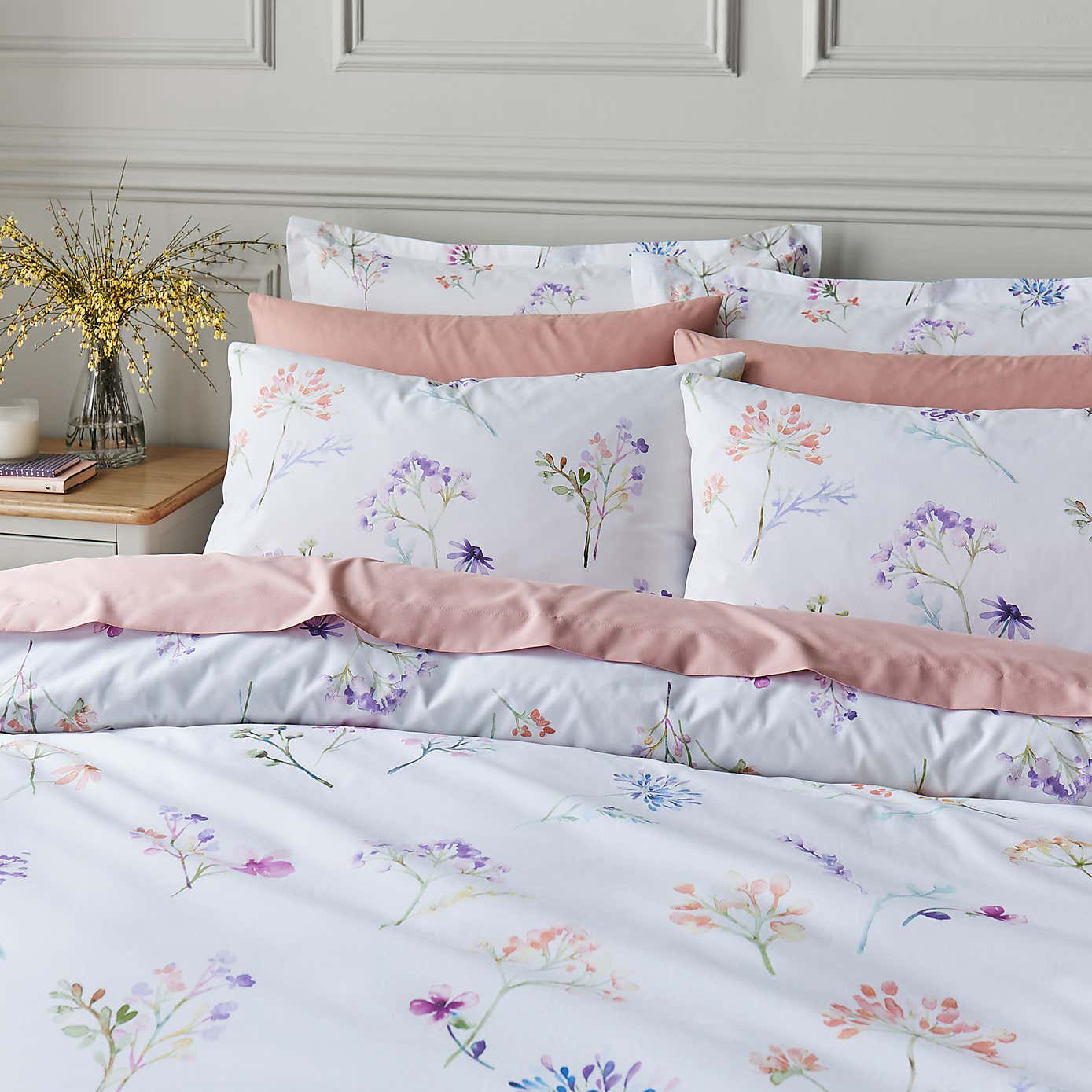 Springfield Floral Lilac Duvet Cover and Pillowcase Set