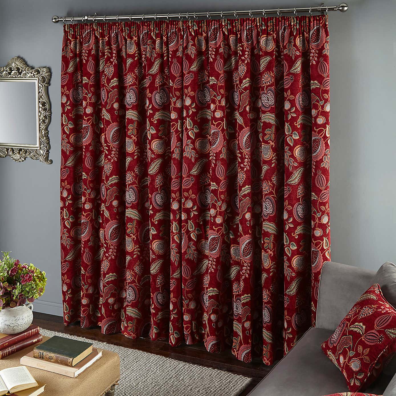 Edina Chenille Pencil Pleat Curtains
