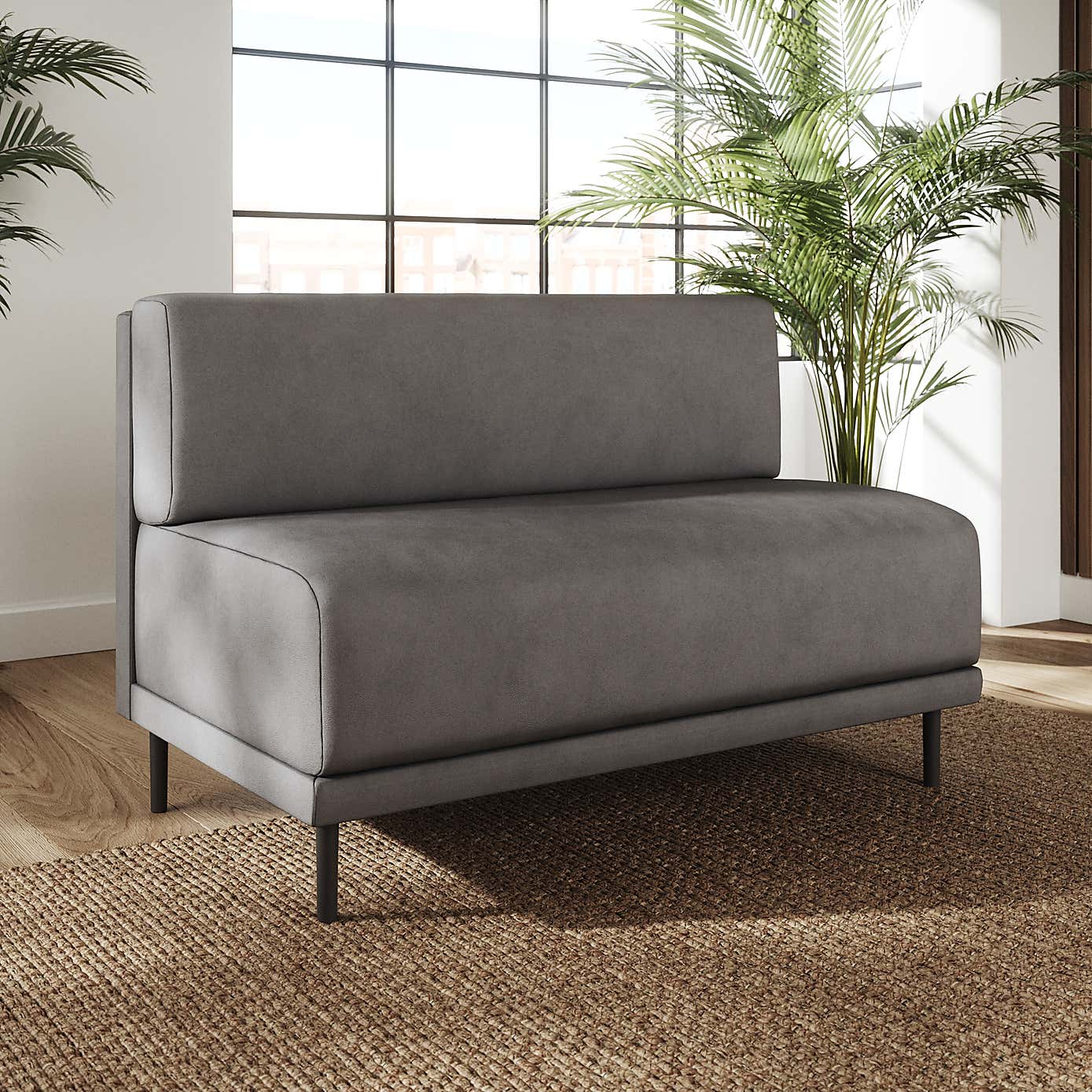 Mae Long Dining Bench, Faux Leather