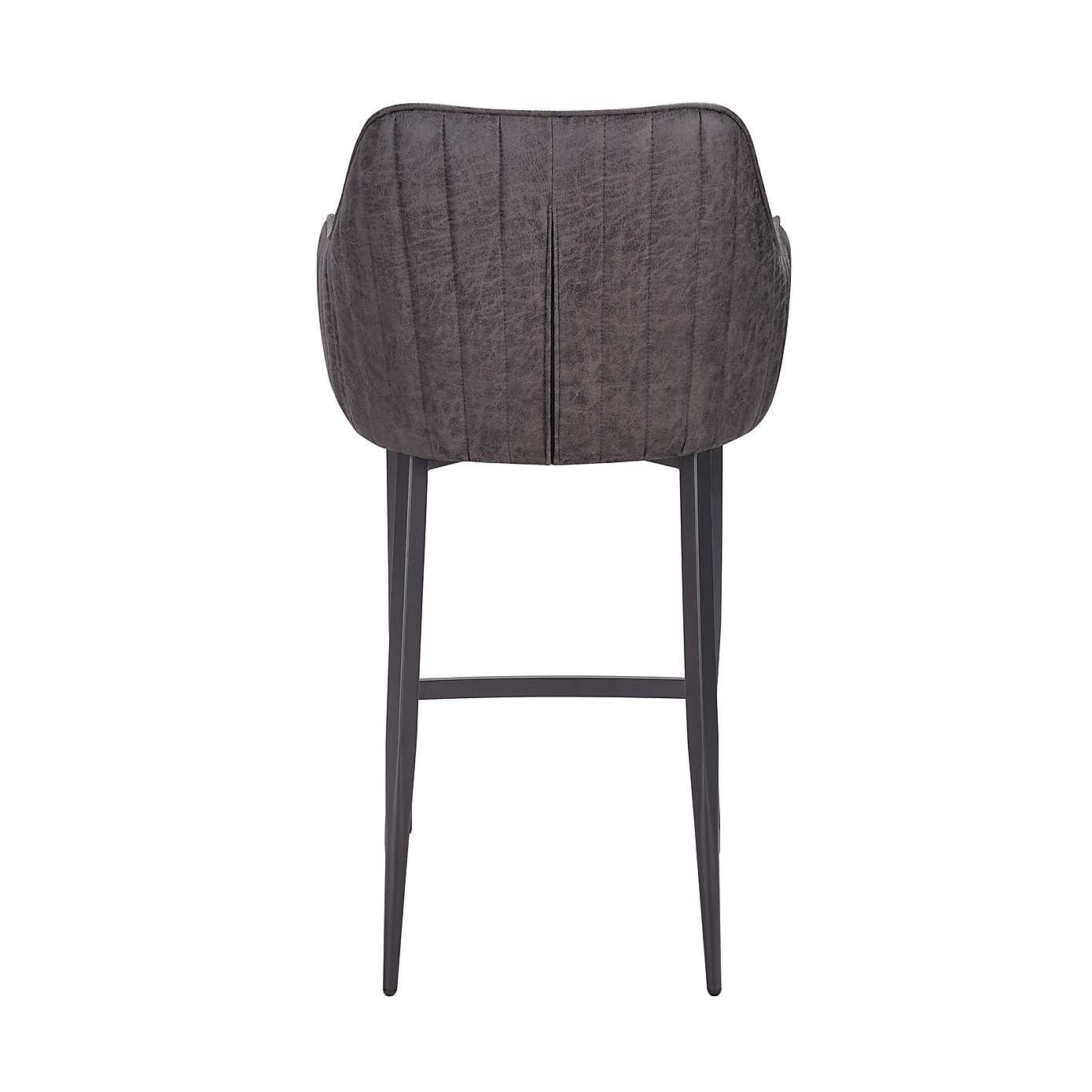 Indus Valley Logan Bar Stool, Faux Leather