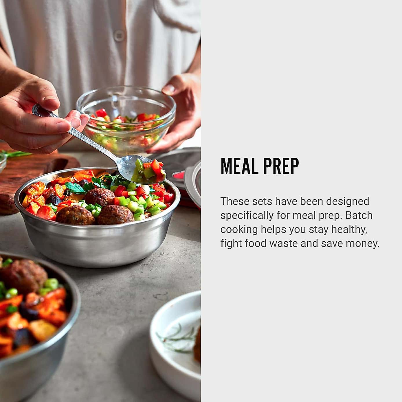 Black and Blum Steel Food Bowl