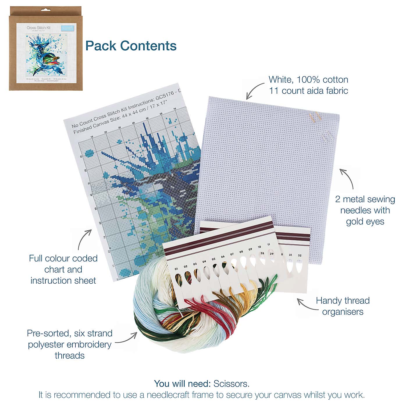 Cross Stitch Large Dolphin