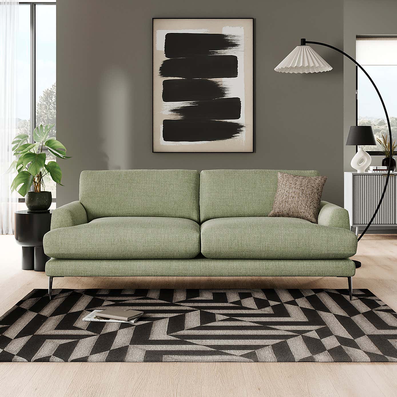 Lawson Chunky Tonal Weave 4 Seater Sofa