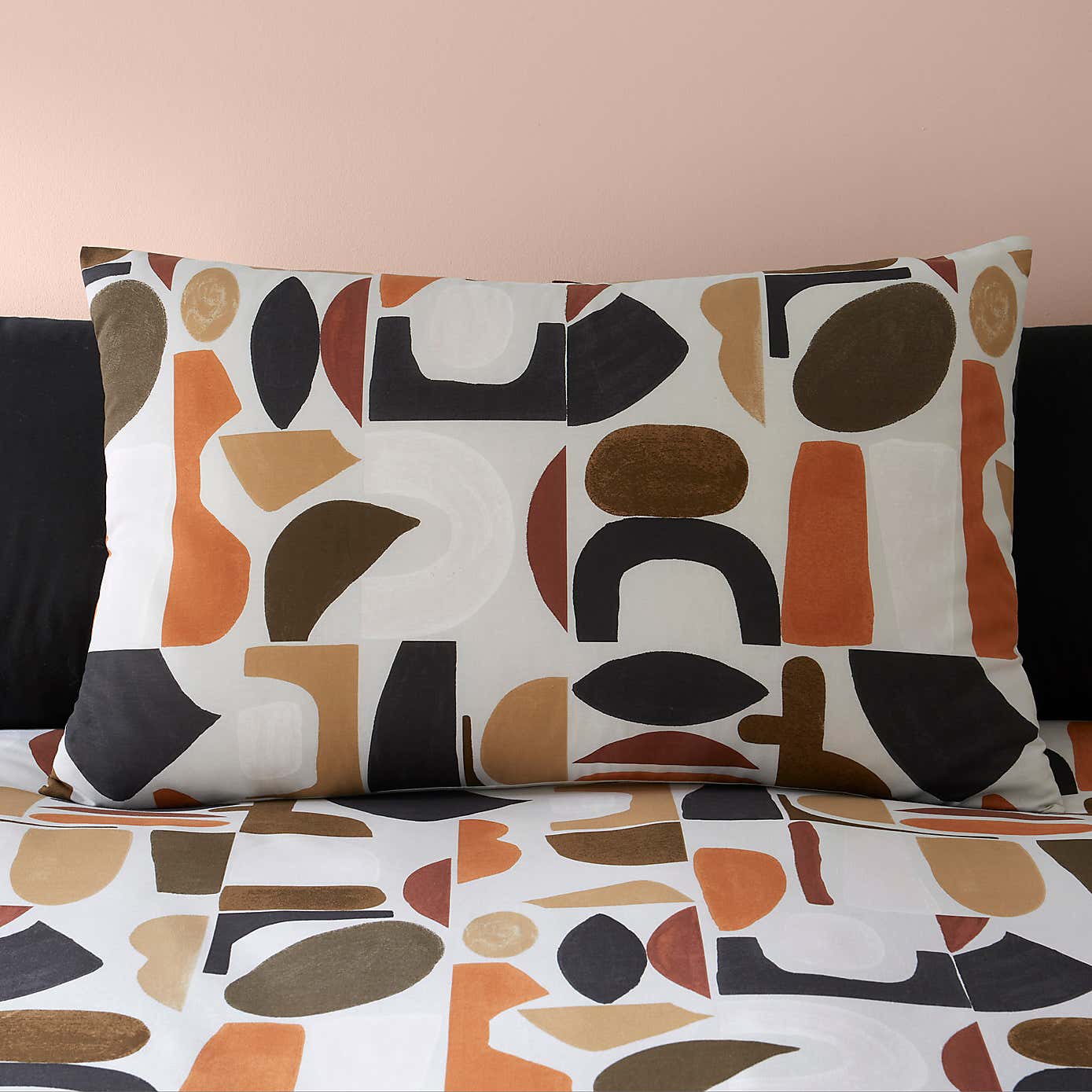 Casa Geometric Natural Duvet Cover & Pillowcase Set