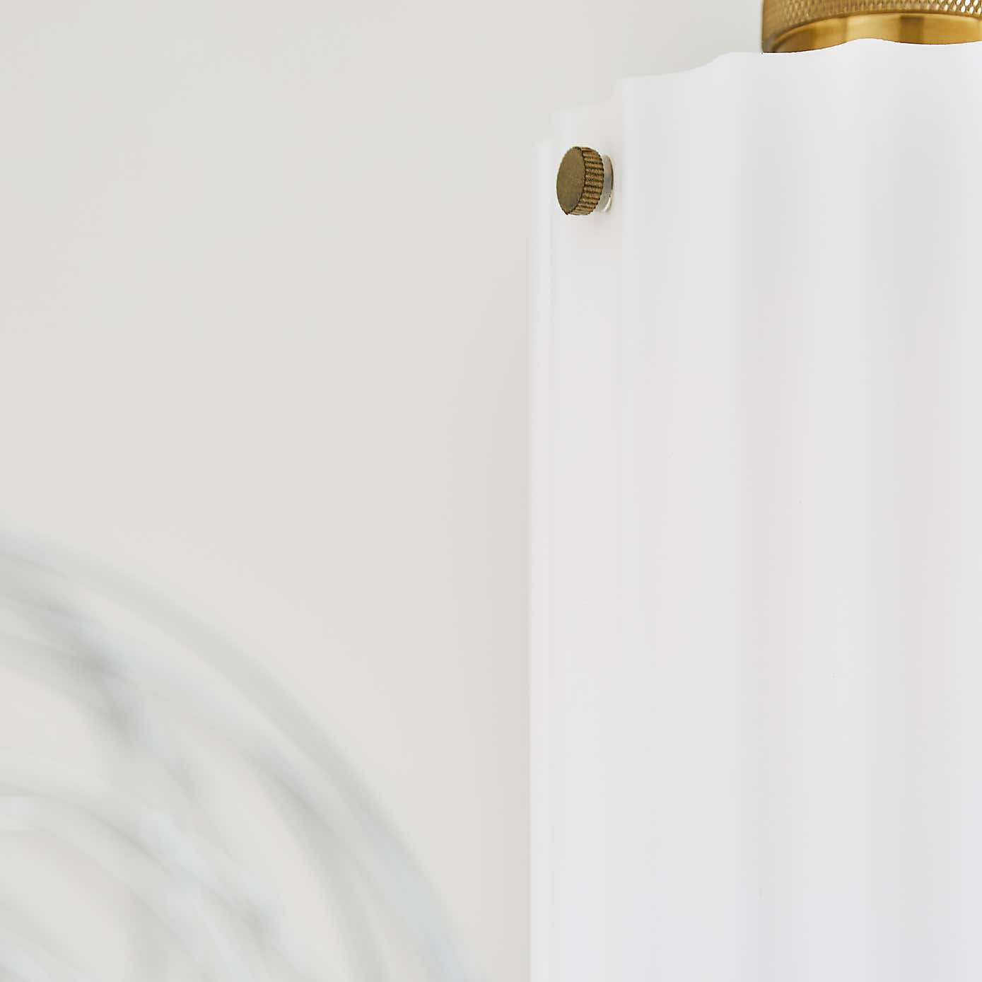 Fluted Ribbed Easy Fit Pendant Shade