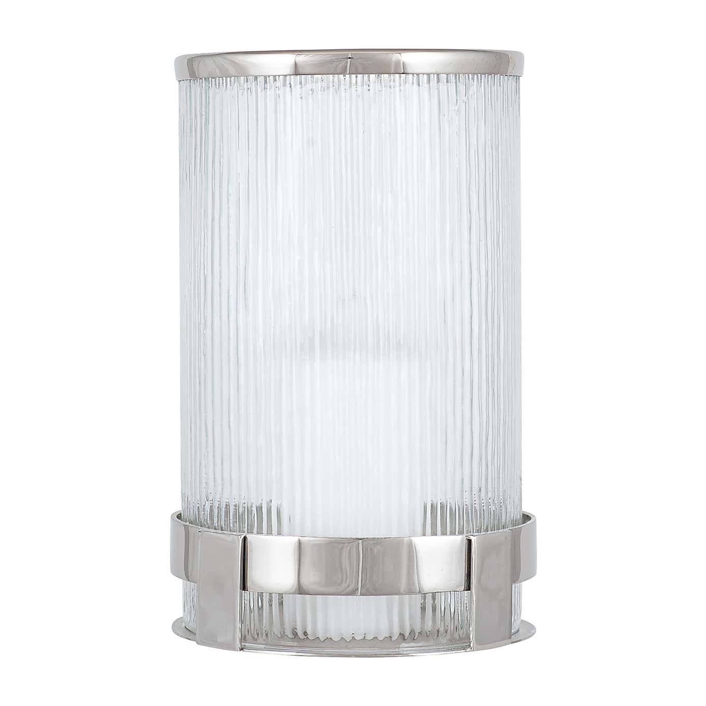 Metal and Glass Hurricane Lantern