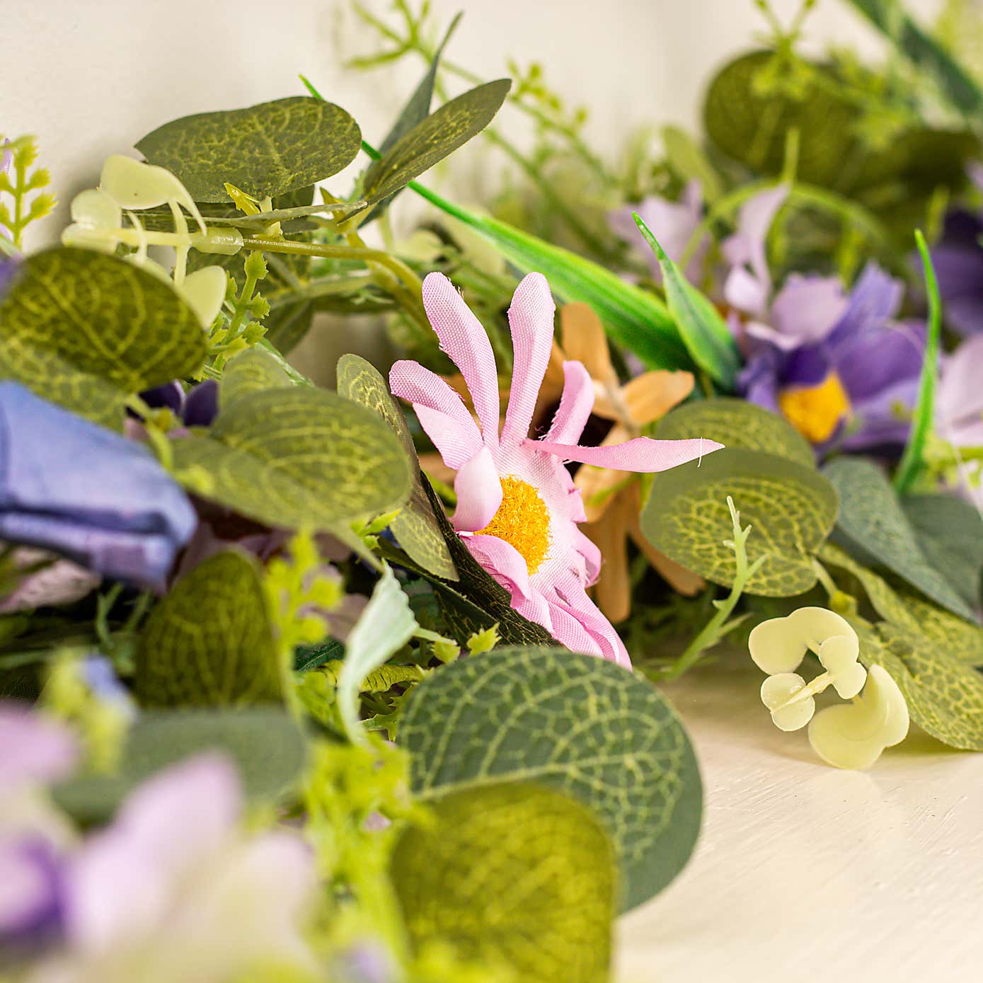 Artificial Purple Spring Florals Garland