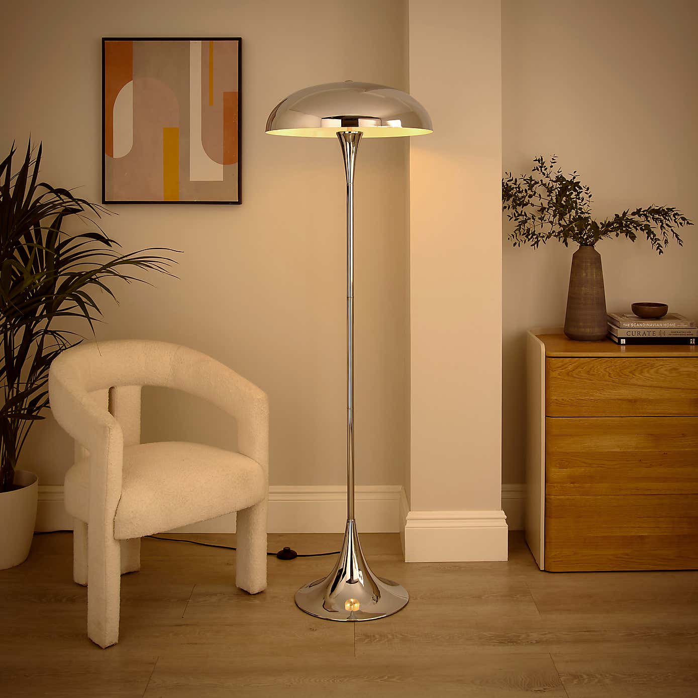 Elements Lennon Industrial 2 Light Floor Lamp