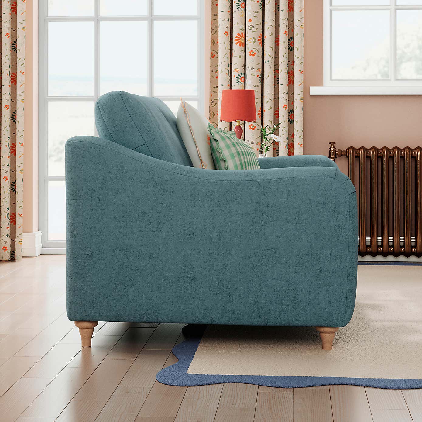 Hattie Tonal Plush Chenille Snuggle Sofa