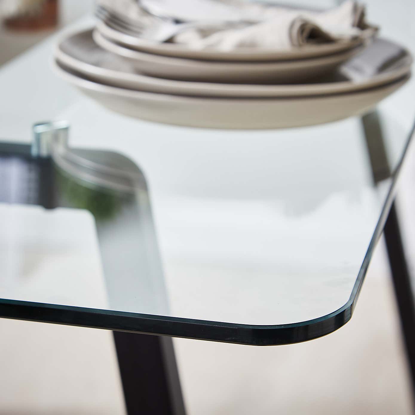 Stannis Rectangular Dining Table with 4 Marcela Grey Faux Leather Dining Chairs