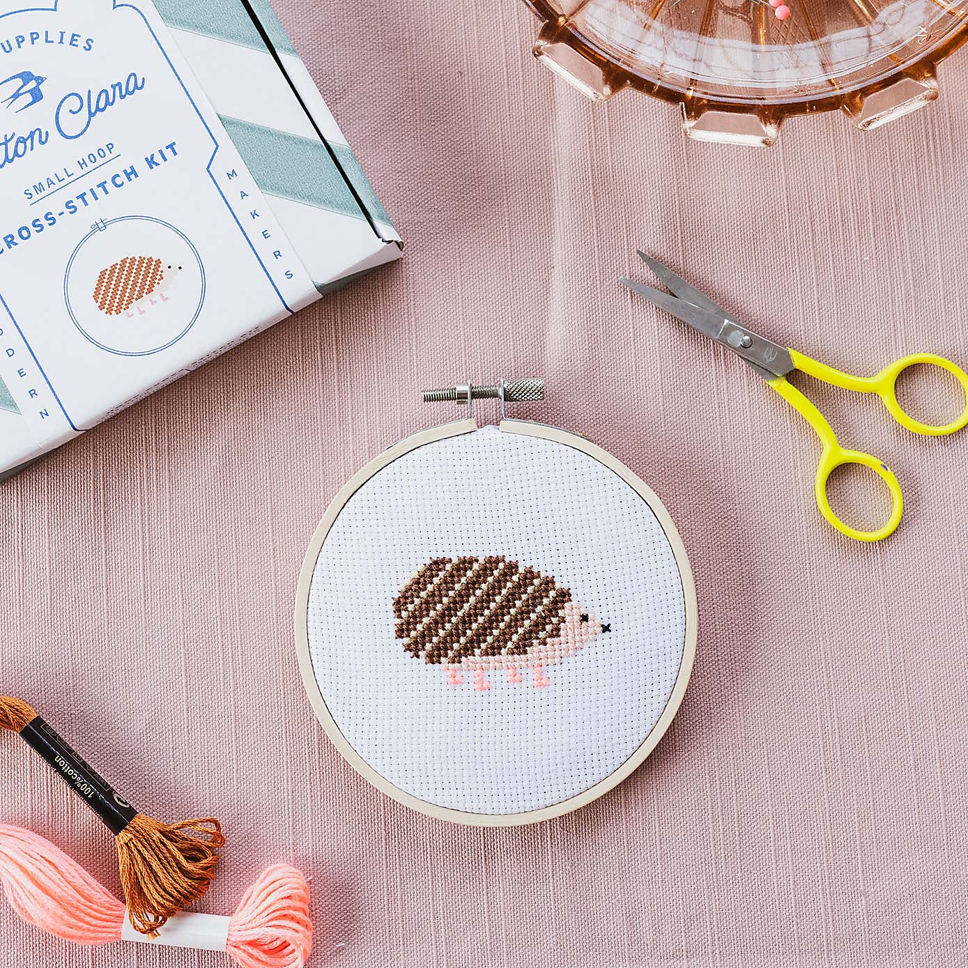 Cotton Clara Hedghog Cross Stitch Kit