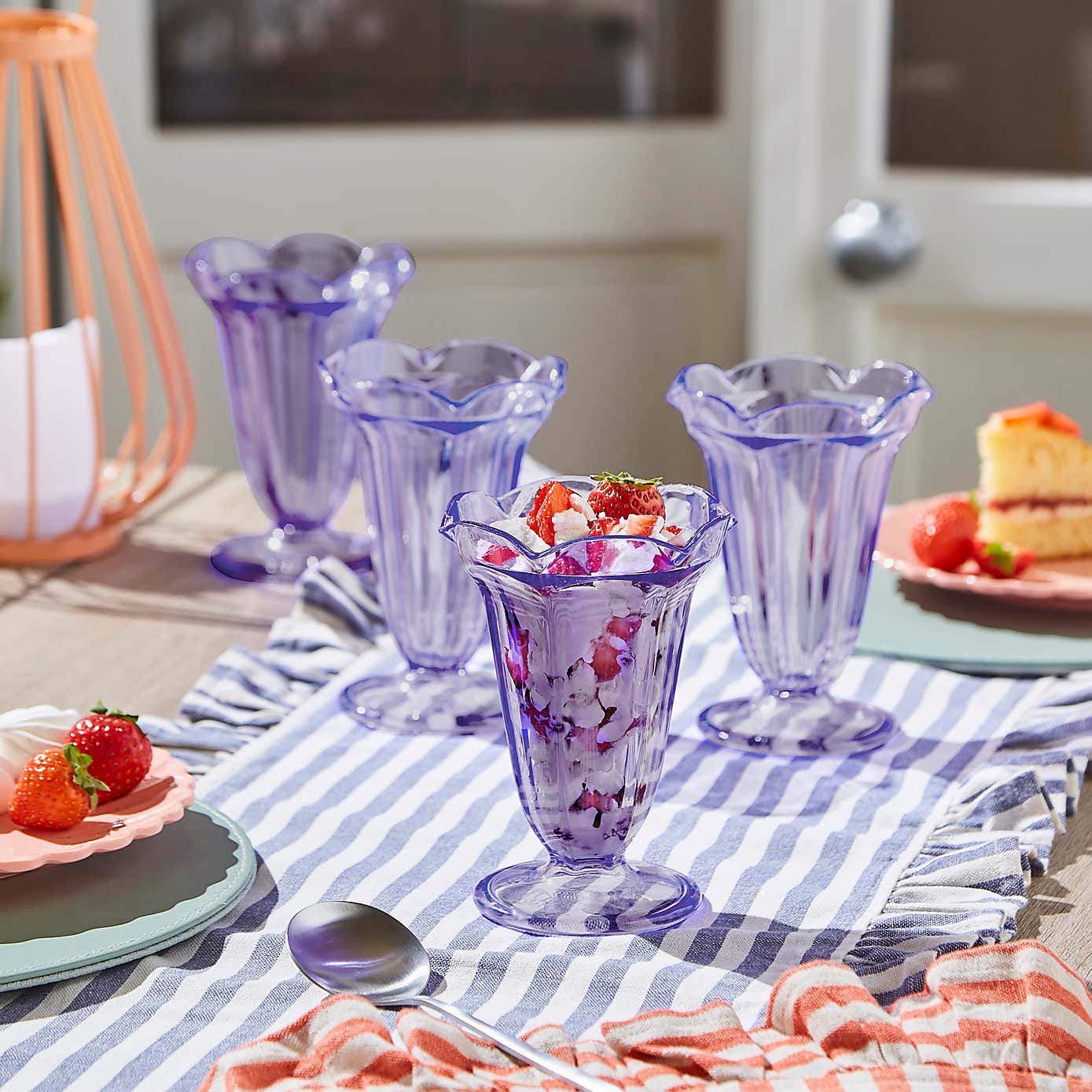 Lilac Acrylic Pudding Glass