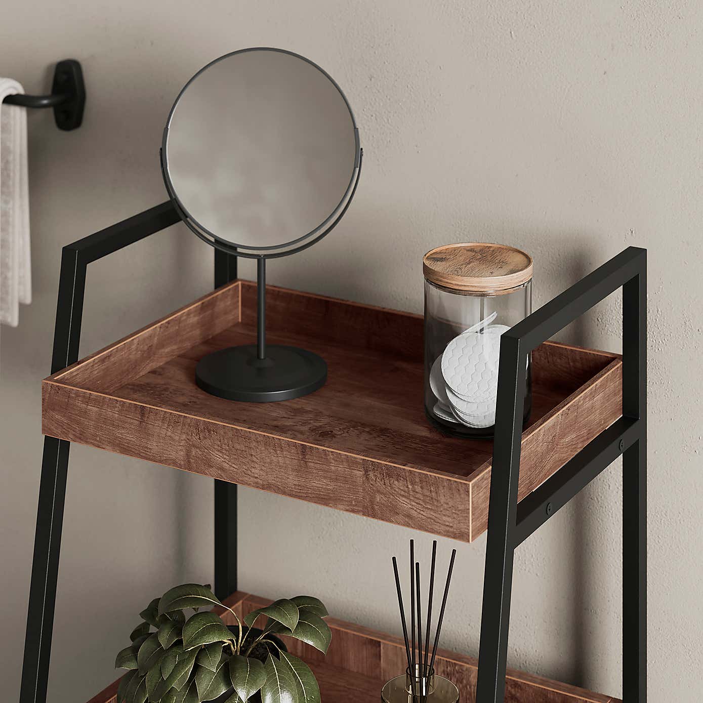 Fulton Bathroom Storage Cabinet, Pine Effect