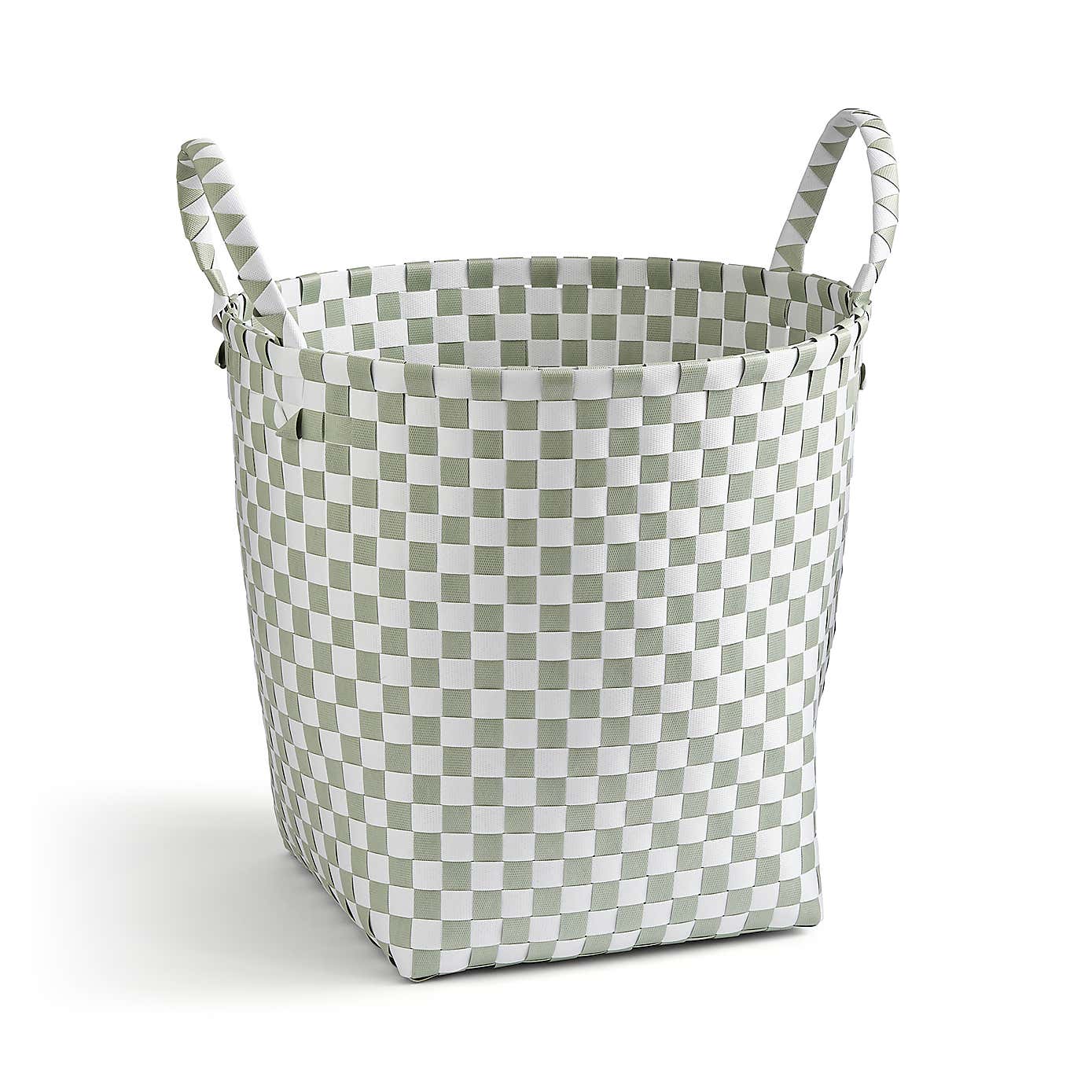 Checkered Plastic Storage Basket