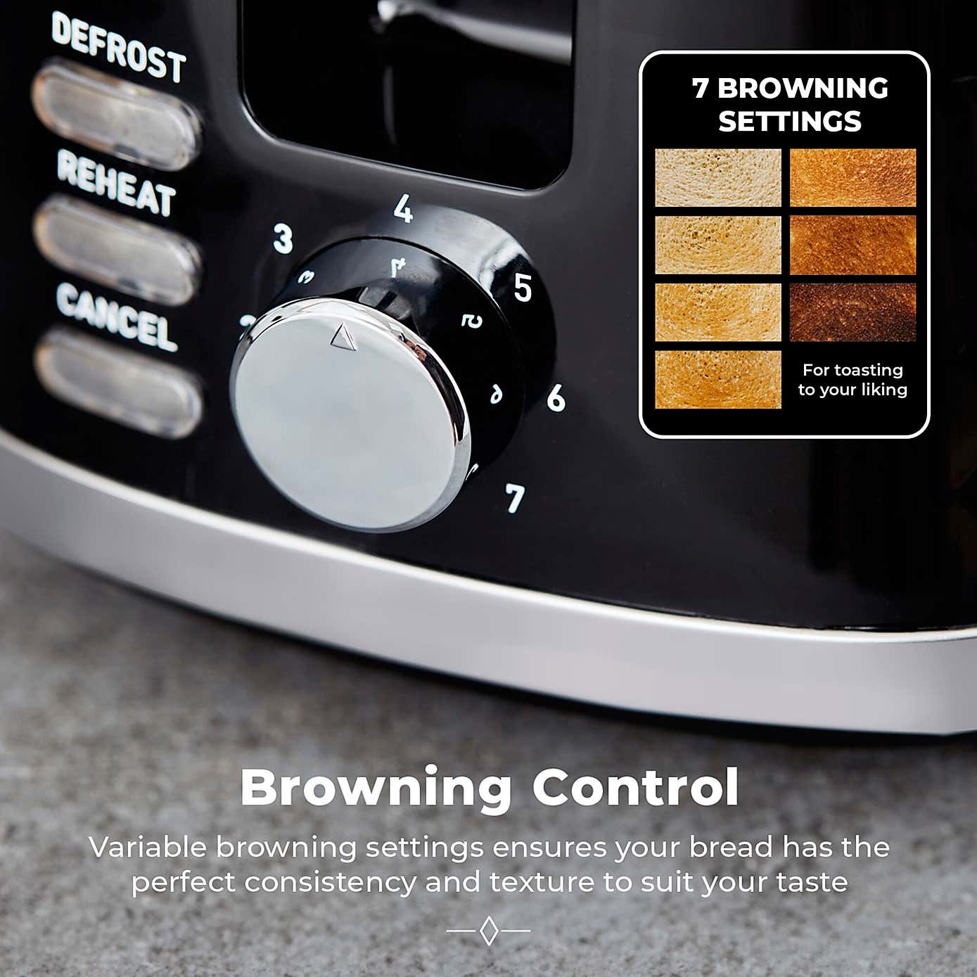 TOWER Solitaire 2 Slice Toaster