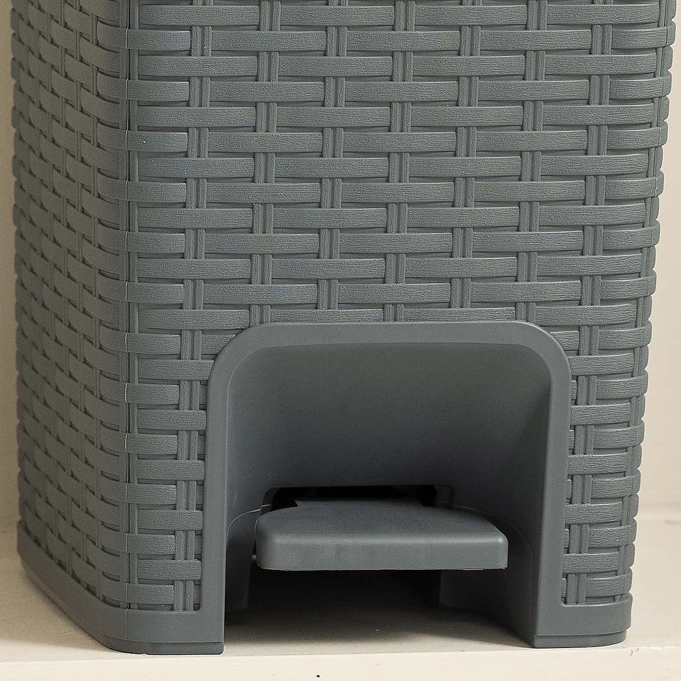 Addis Rattan Charcoal Pedal Bin