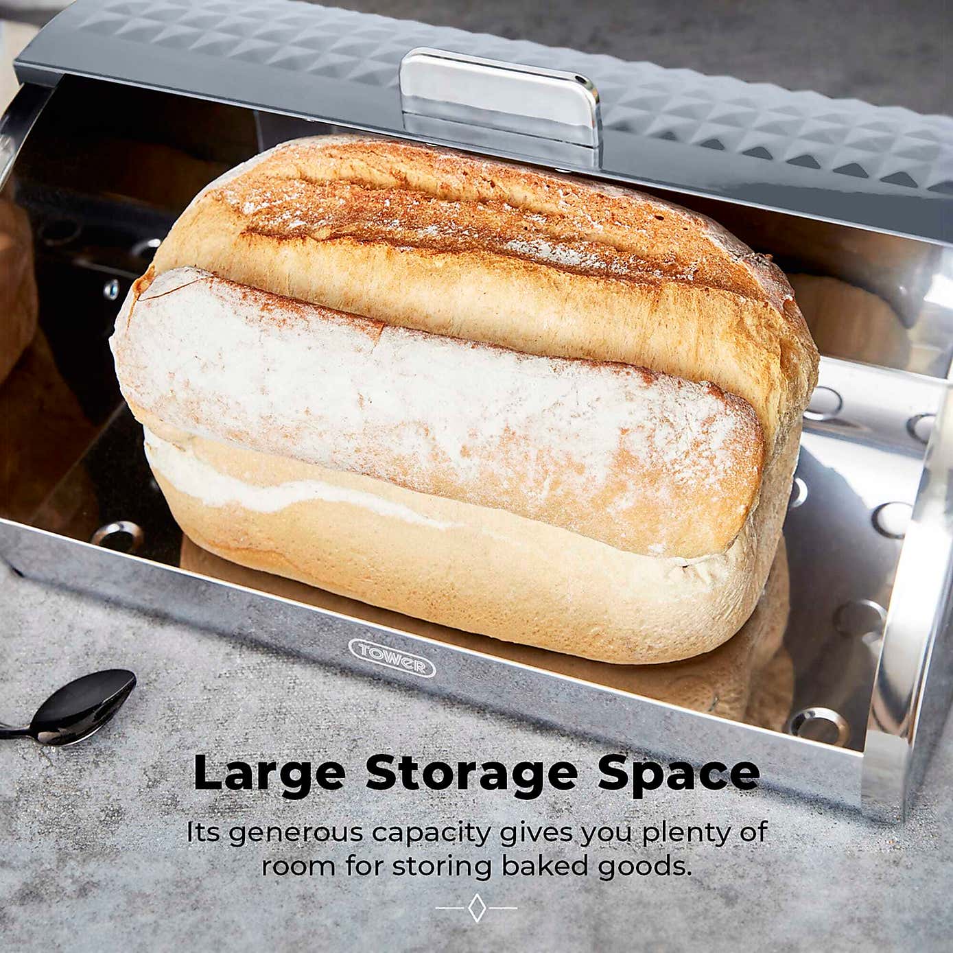 TOWER Solitaire Bread Bin