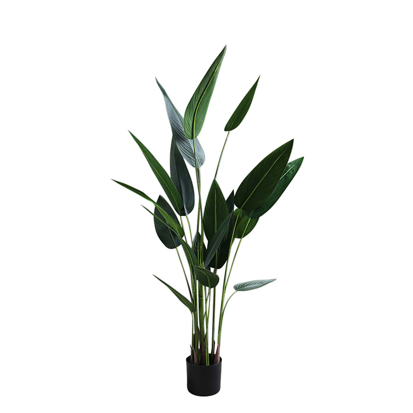 Artificial Bird of Paradise Tree in Black Plant Pot