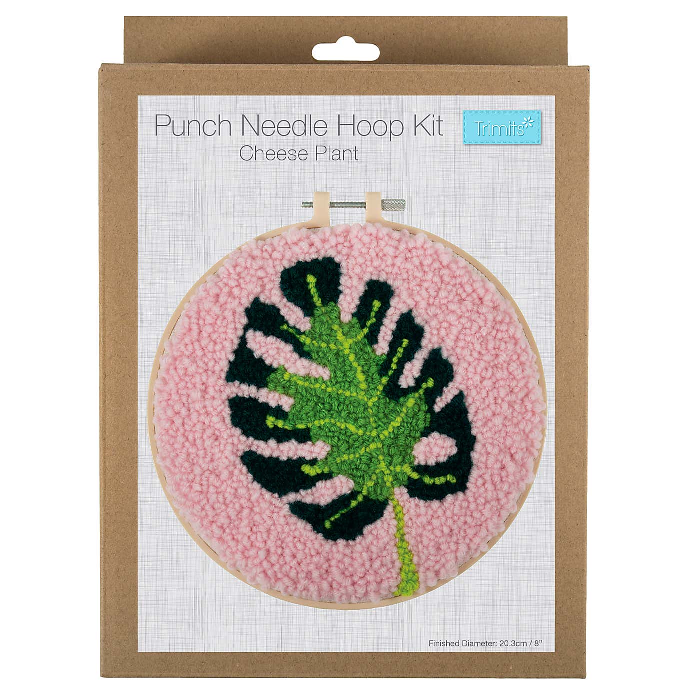 Punch Neeedle Hoop Kit Cheese Plant