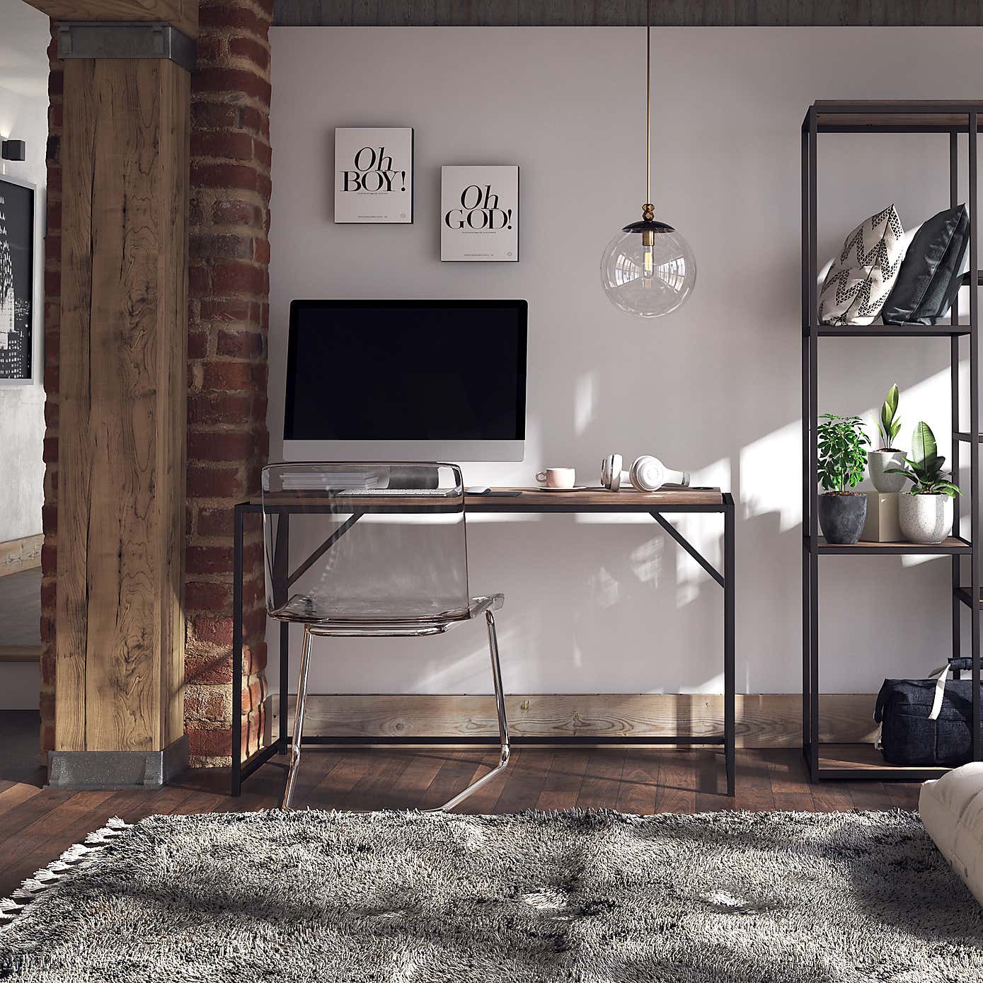 Quincy Writing Desk, Weathered Oak