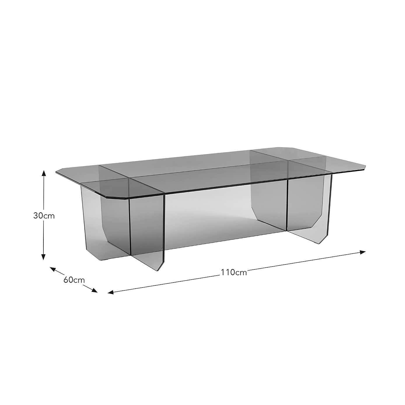 Elements Bowden Glass Coffee Table