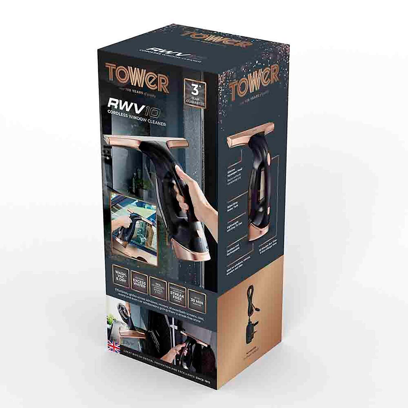 TOWER Cordless Window Vacuum