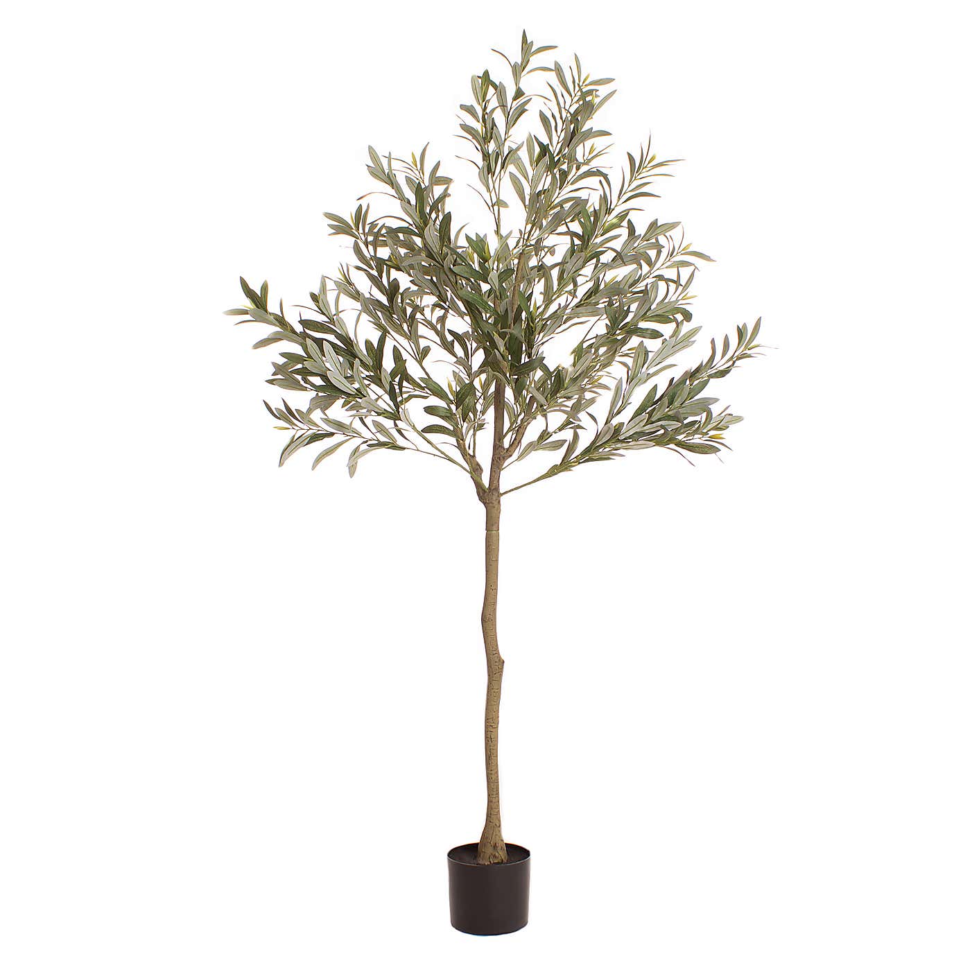 Artificial Olive Tree in Black Plastic Plant Pot