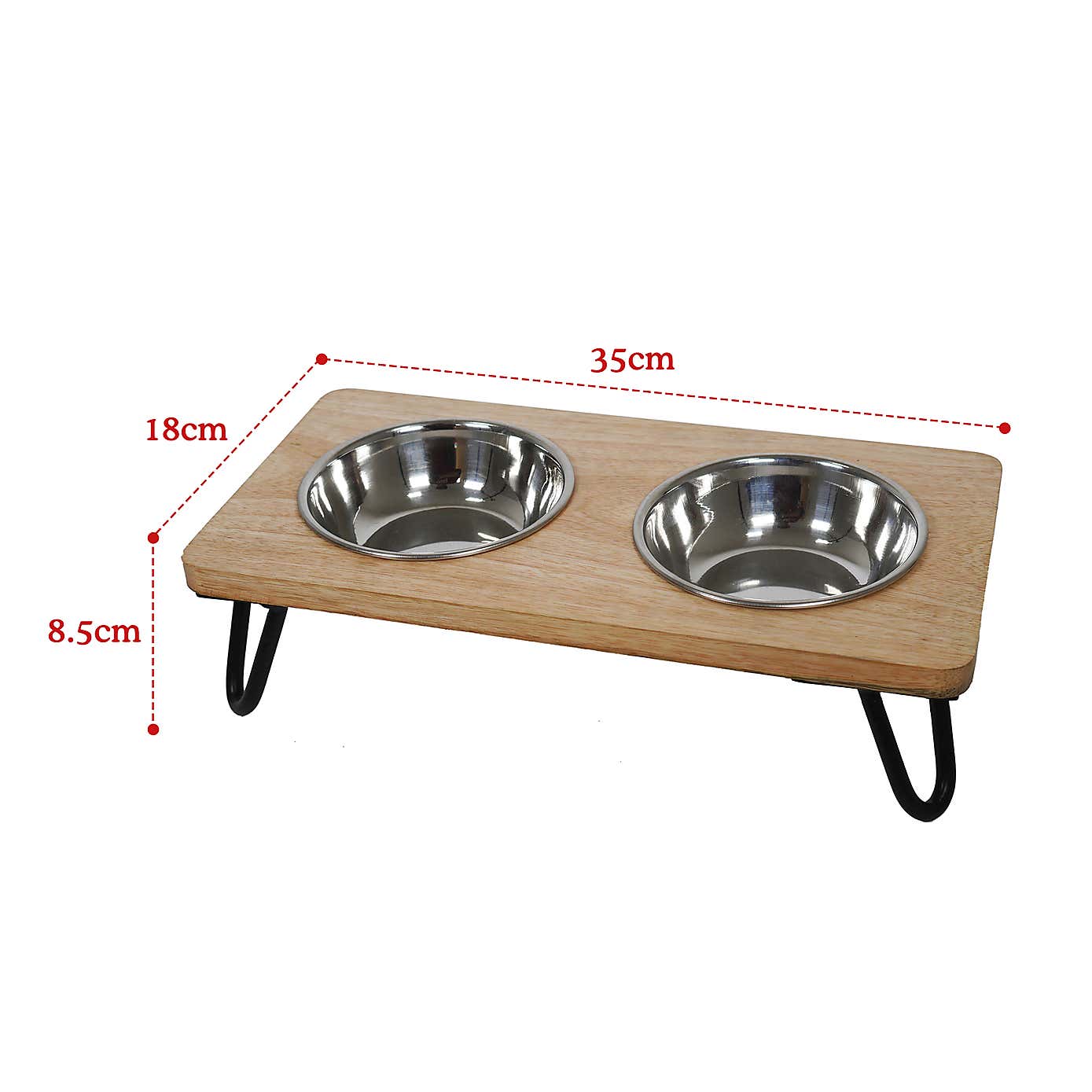 Rosewood Double Diner Pet Bowls