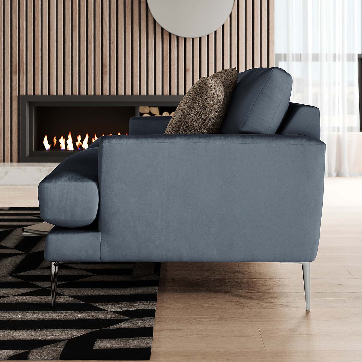 Lawson Matte Plush Velvet 2 Seater Sofa