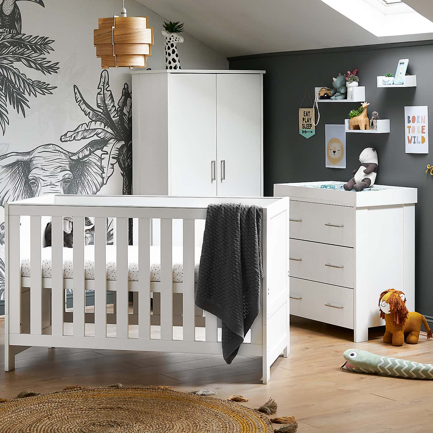 OBaby Nika 3 Piece Nursery Room Set