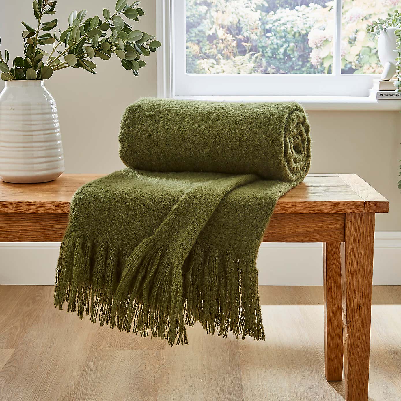 Brushed Boucle Throw