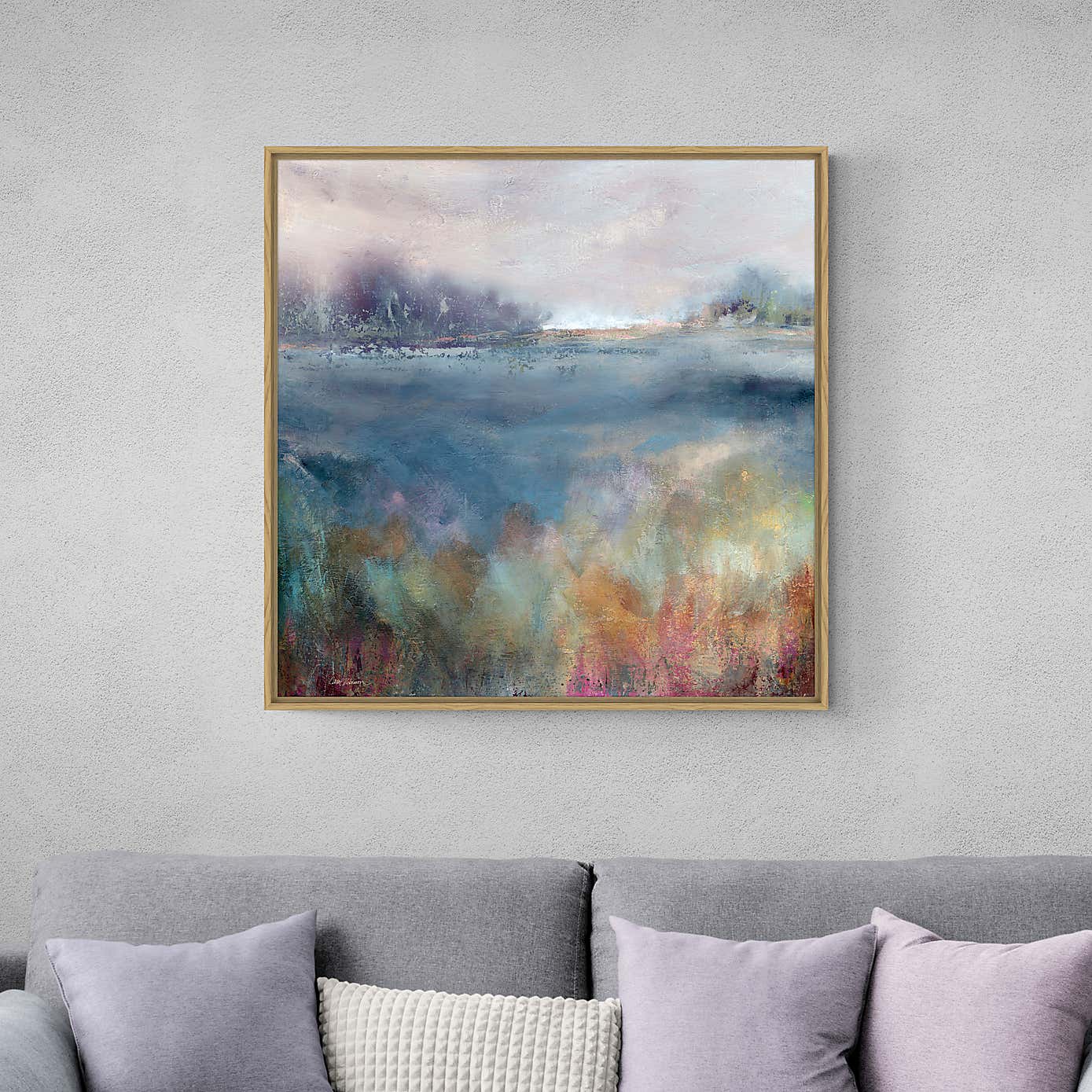 Prairie at Dawn Framed Canvas