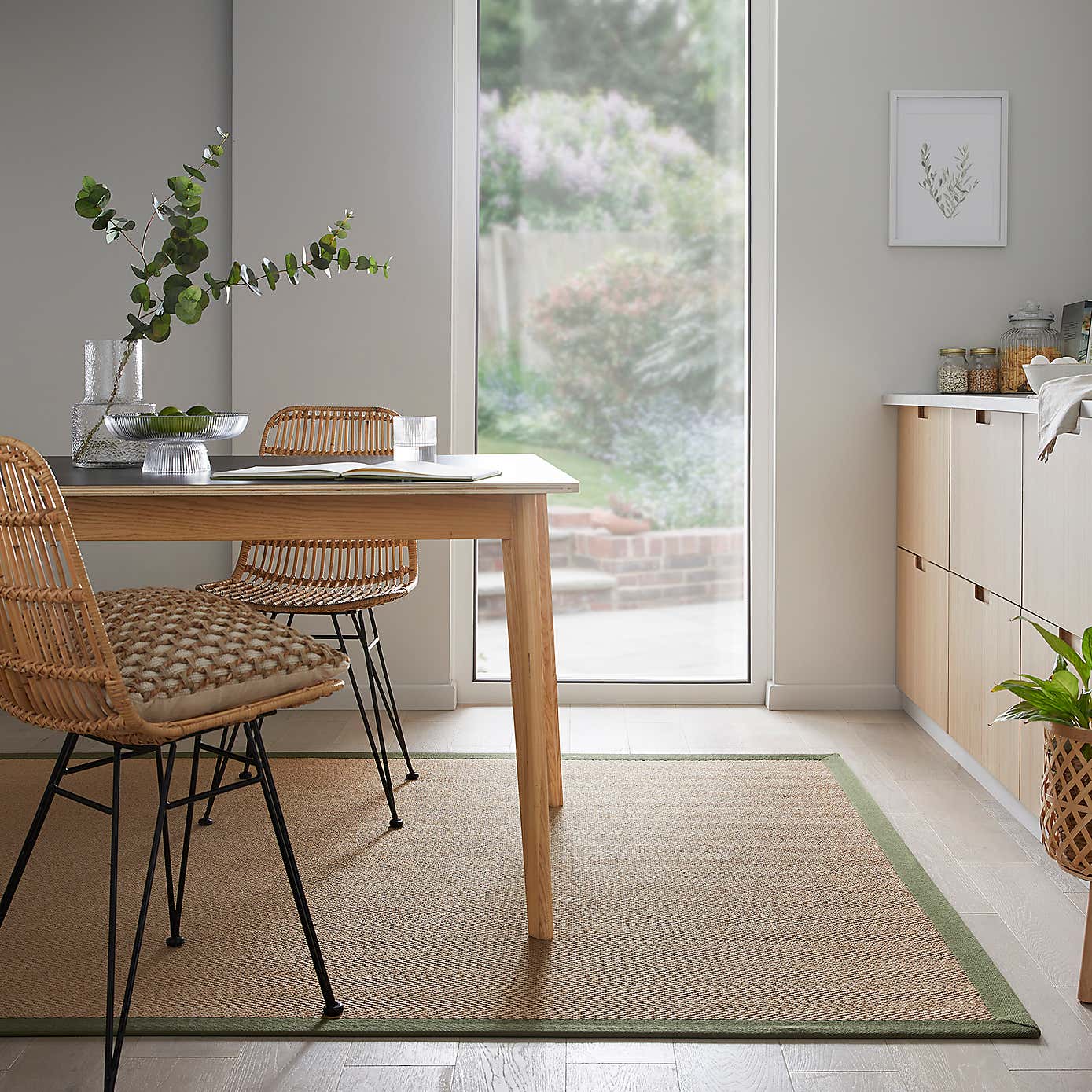 Herringbone Border Rug