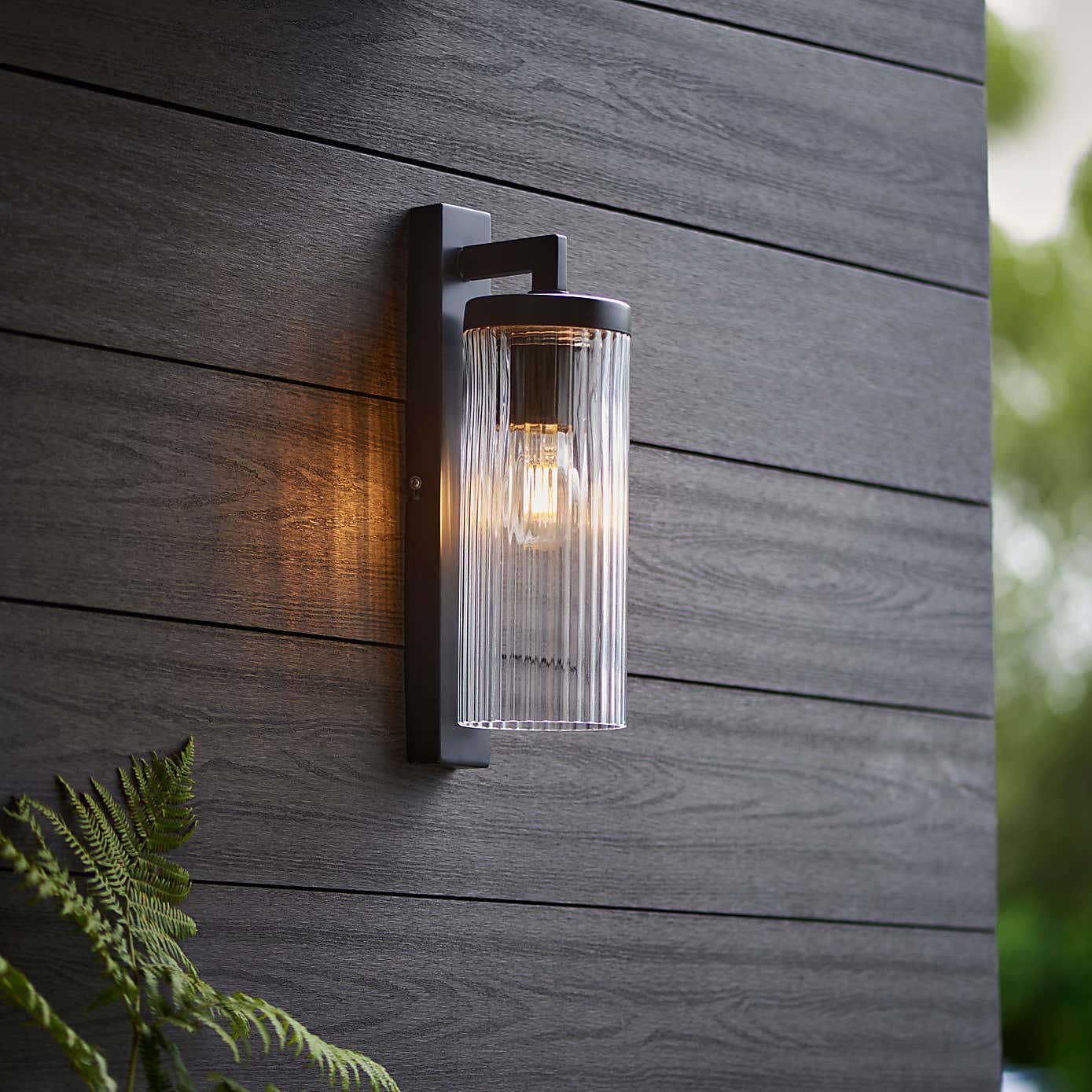 Noir Industrial Dimmable Indoor Outdoor Wall Light