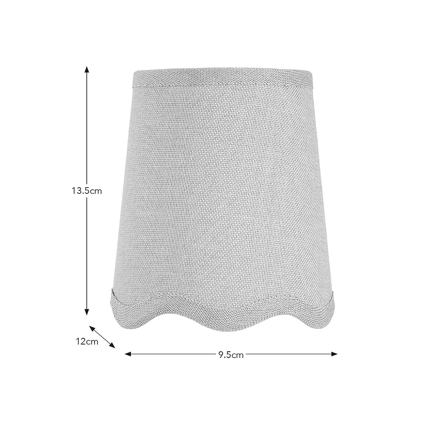 Scalloped Edge Linen Lamp Shade