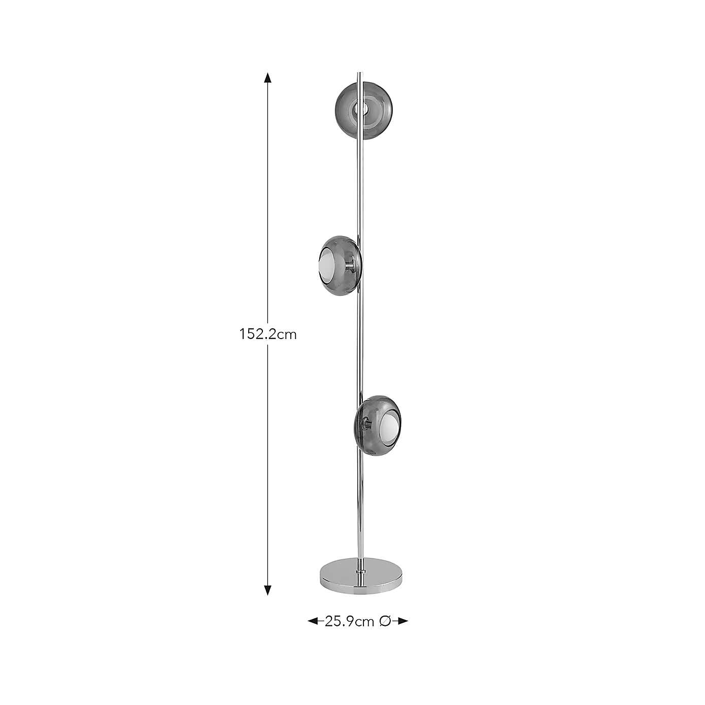 Elements Bennett 3 Light Floor Lamp