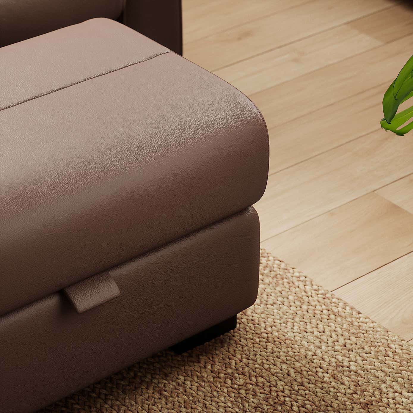 Carson Classic Leather Footstool