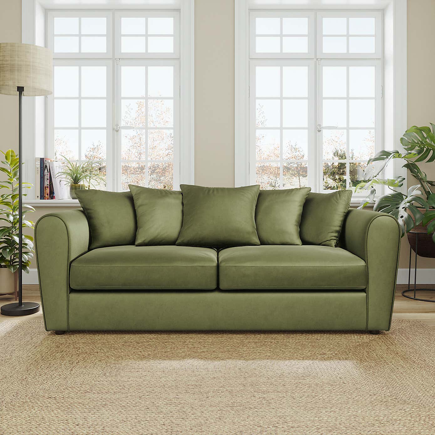 Blake Curved Arm Opulent Velvet 3 Seater Sofa