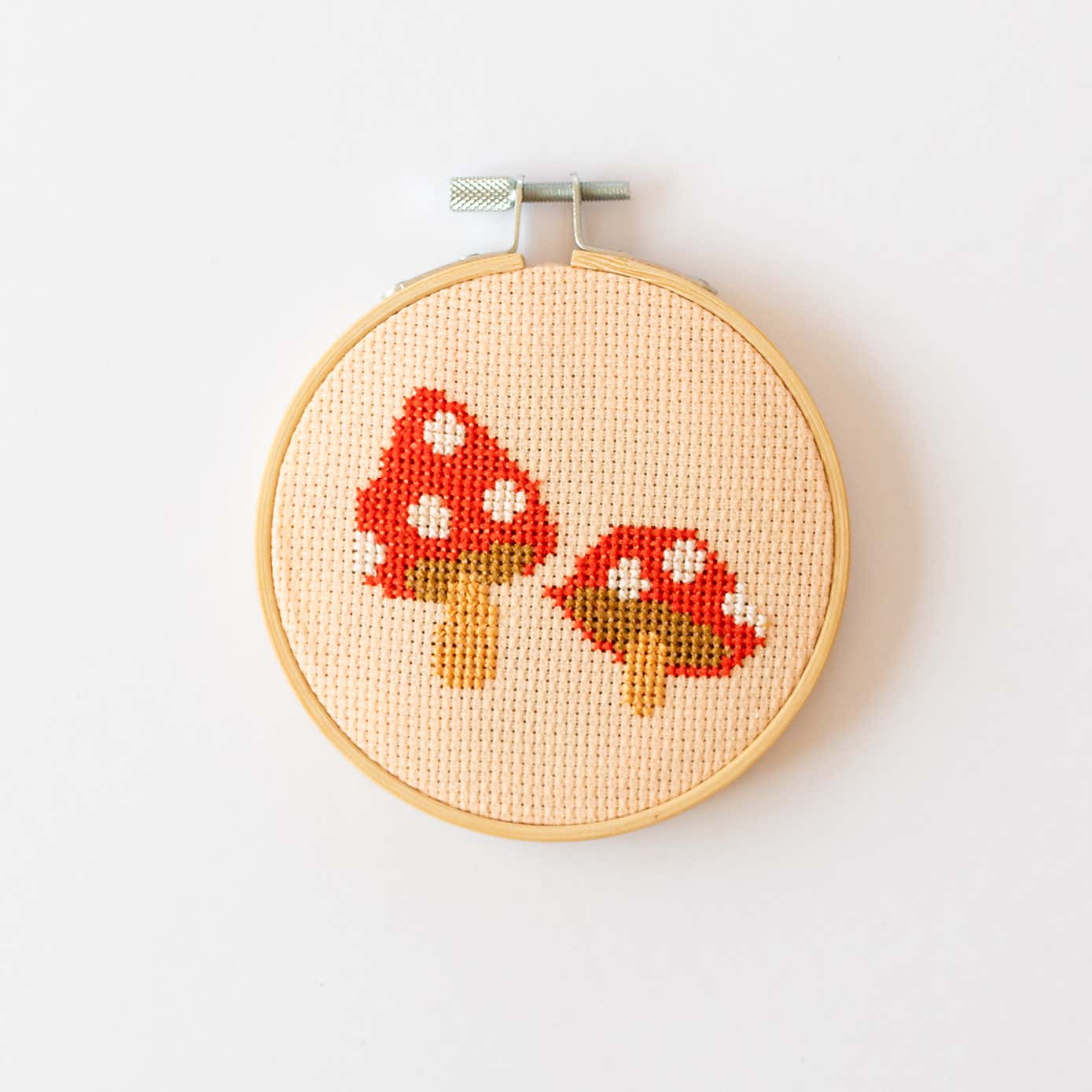 Cotton Clara Toadstool Cross Stitch Kit Red