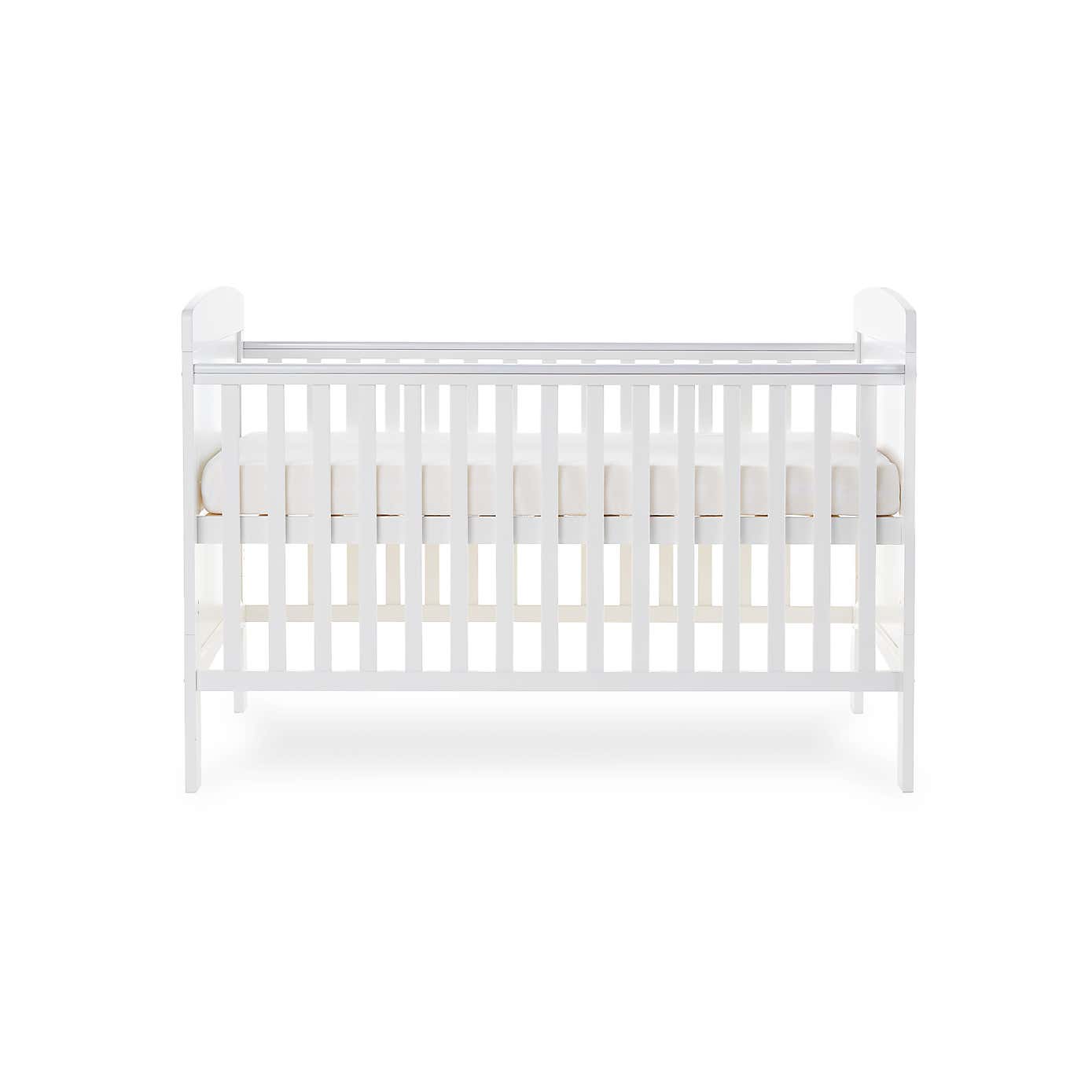 Obaby Grace Cot Bed, Cot Top Changer + Fibre Mattress Set
