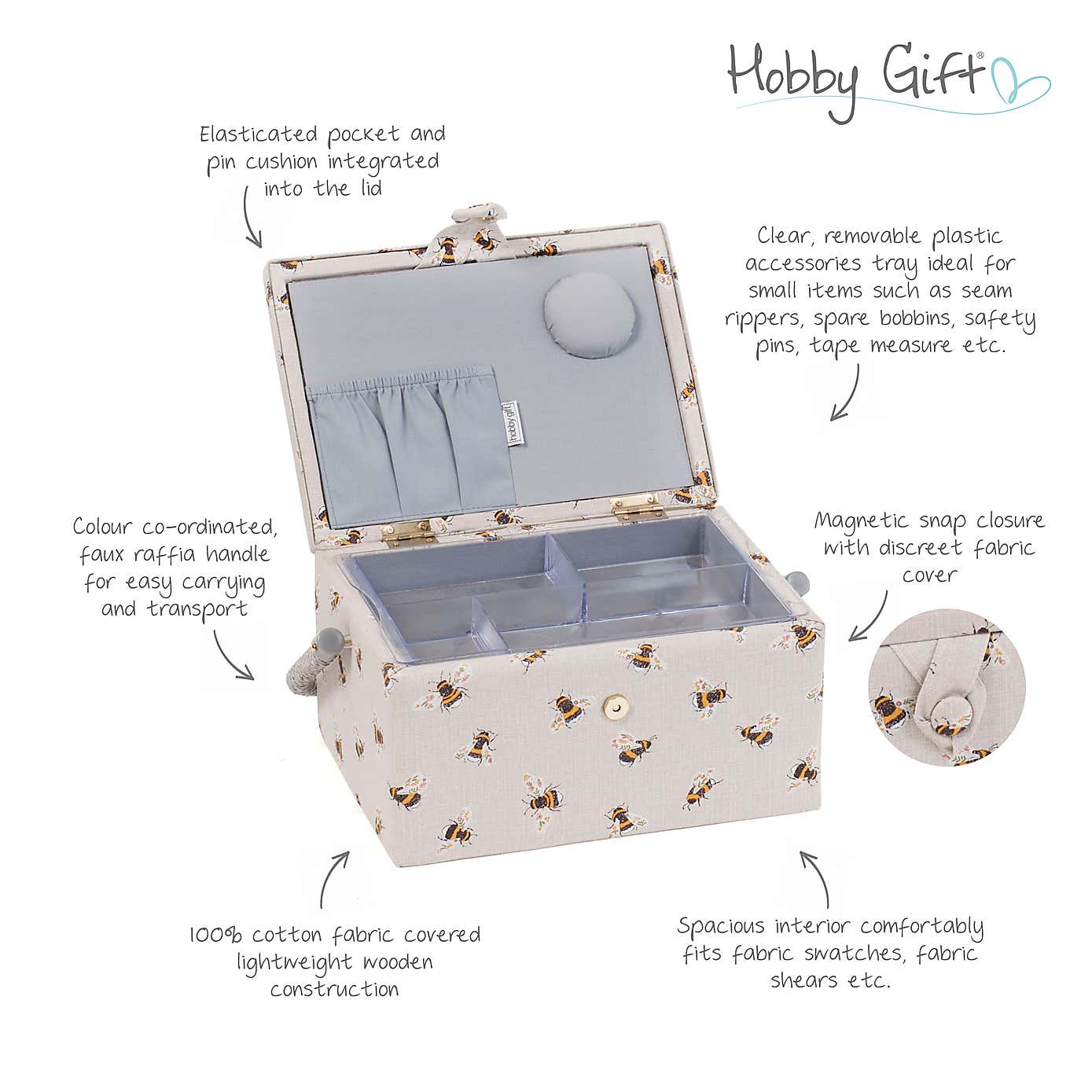 Hobby Gift Bee Medium Sewing Box