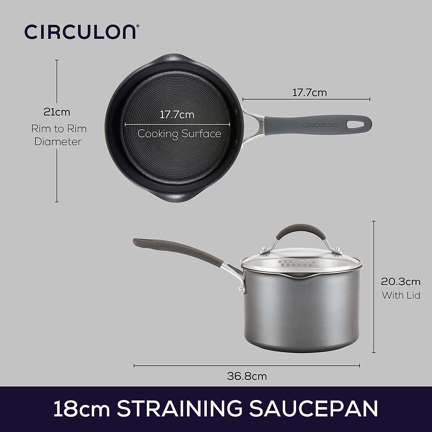 Circulon Scratch Defense Extreme Non-Stick Saucepan, 2.8L