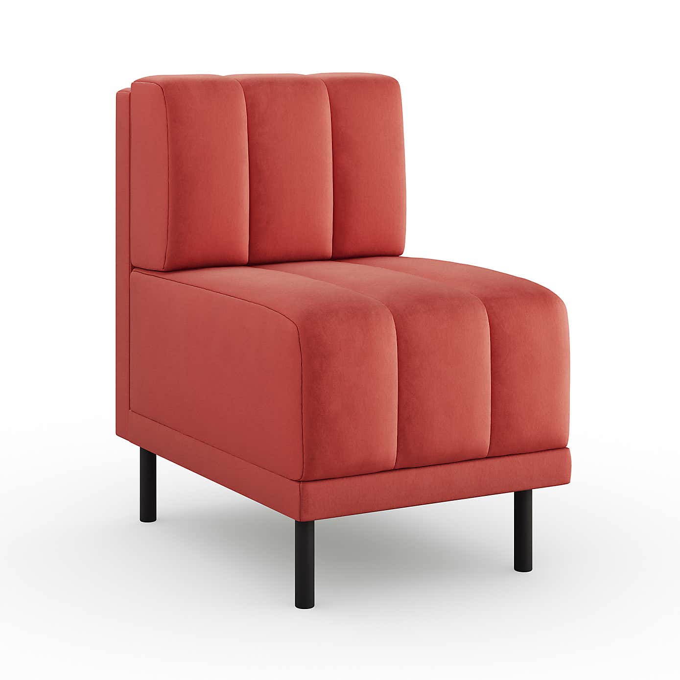 Amali Small Dining Bench, Matte Plush Velvet