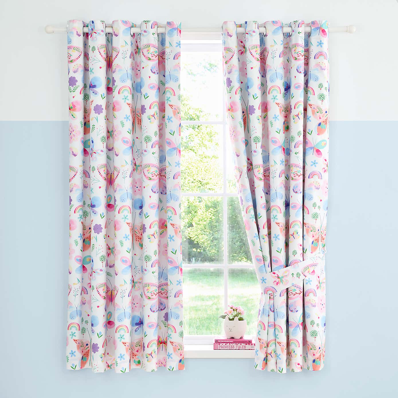 Painted Butterfly Eyelet Curtains