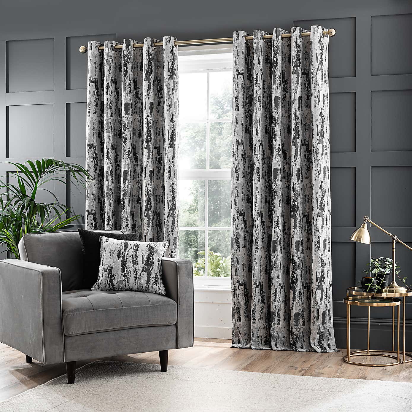 Abstract Global Eyelet Curtains