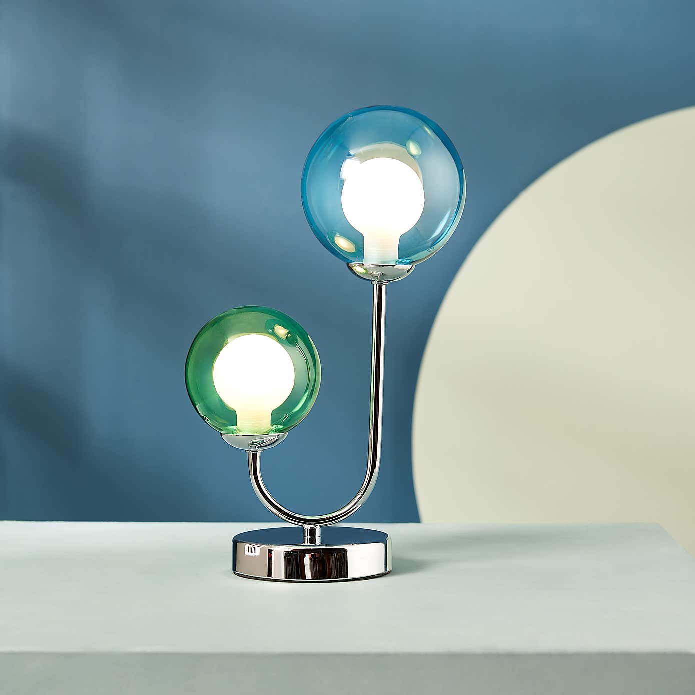 Eliza 2 Light Glass Table Lamp