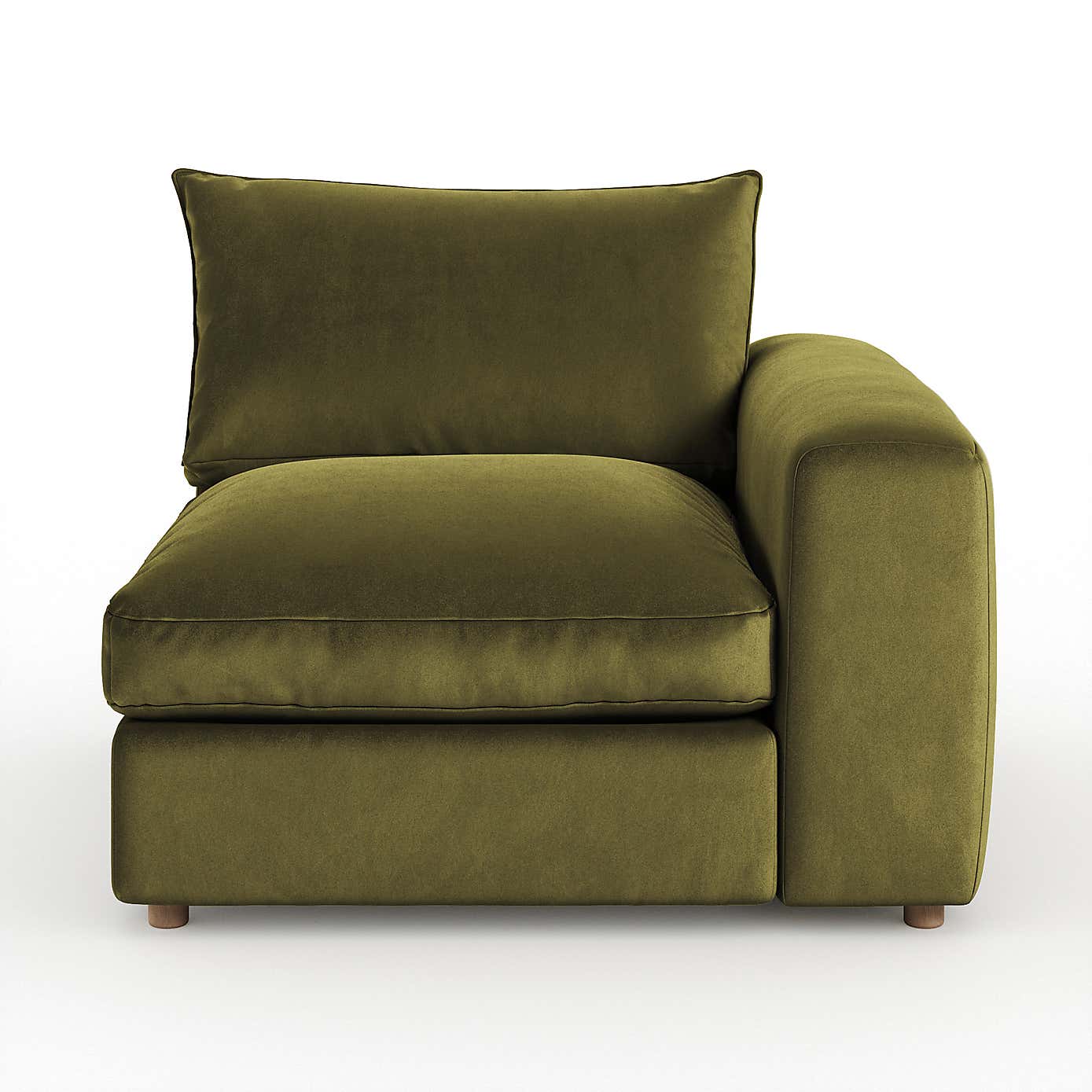 Full Circle Austin Luxury Velvet Modular Arm Corner Piece