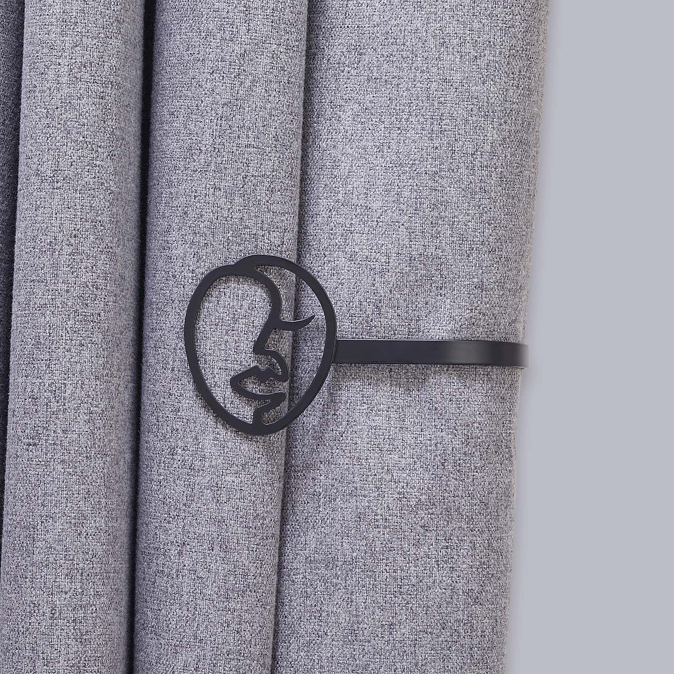 Mix and Match Matt Black Faces Holdback Pair