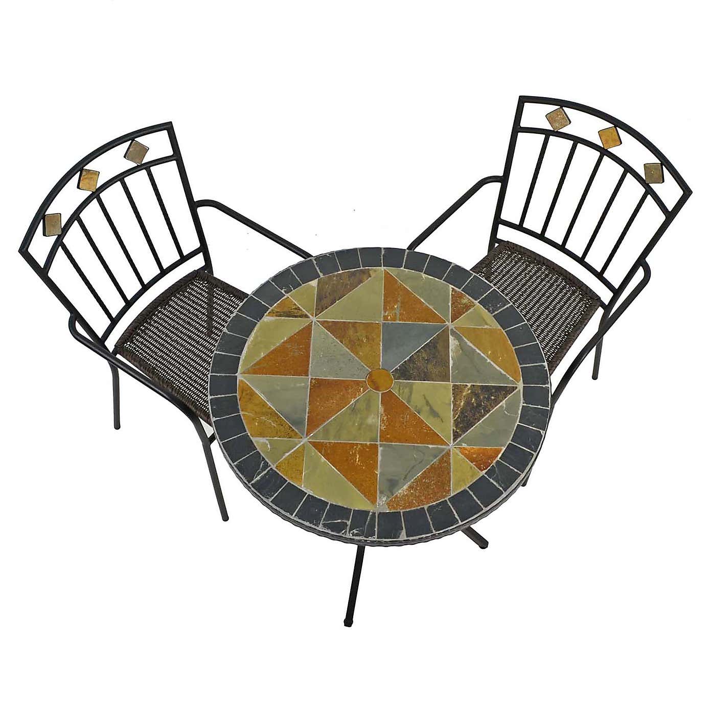 Tampa 76cm Bistro Table Set with 2 Mayfield Chairs